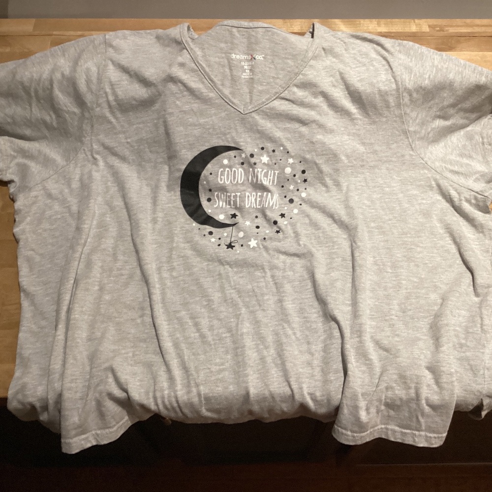 Dreams Co. Gray Cotton/Poly Nite Shirt Size 3X